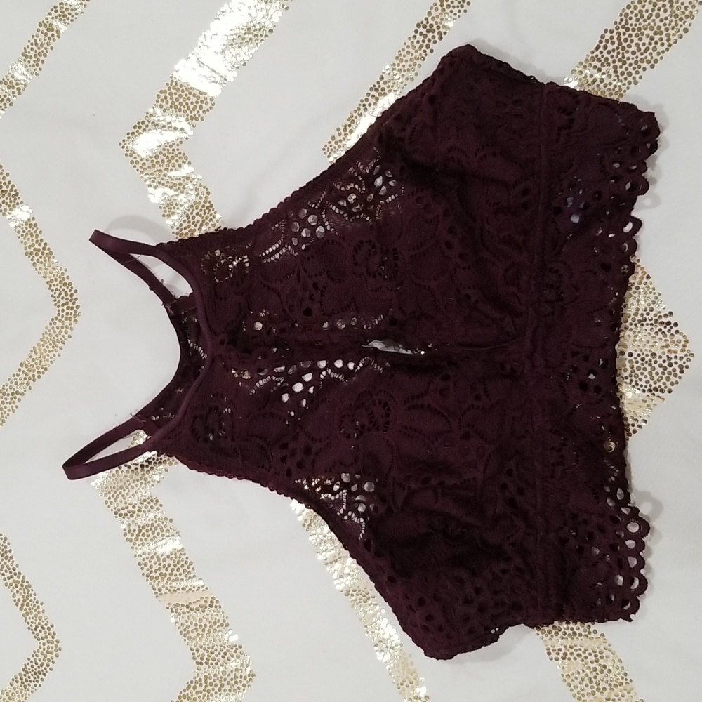(NWT) NEW S Aerie Bralette Burgundy